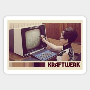 Kraftwerk Retro Fanart Tribute Design Magnet